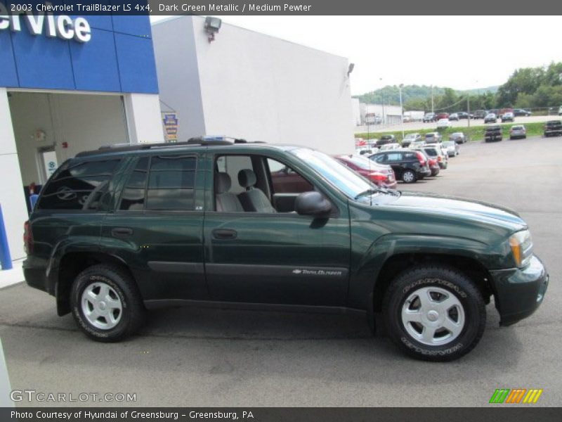 Dark Green Metallic / Medium Pewter 2003 Chevrolet TrailBlazer LS 4x4