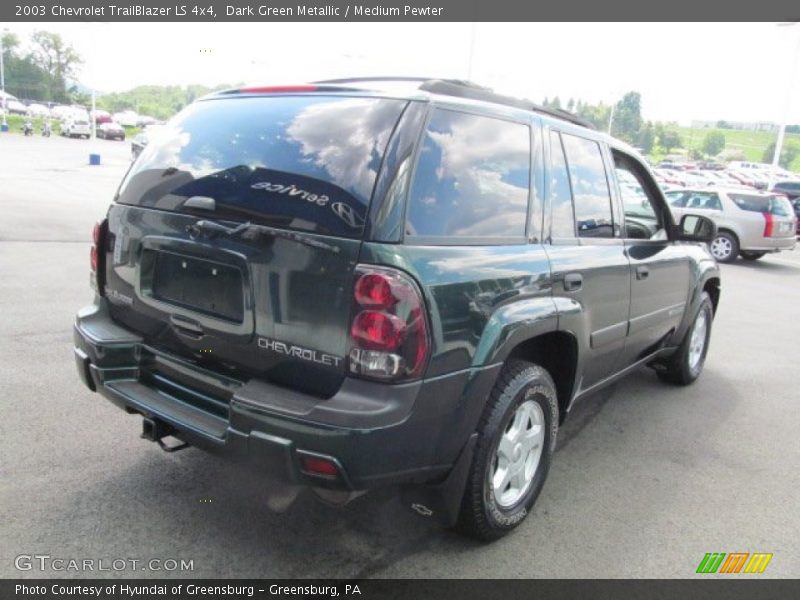 Dark Green Metallic / Medium Pewter 2003 Chevrolet TrailBlazer LS 4x4