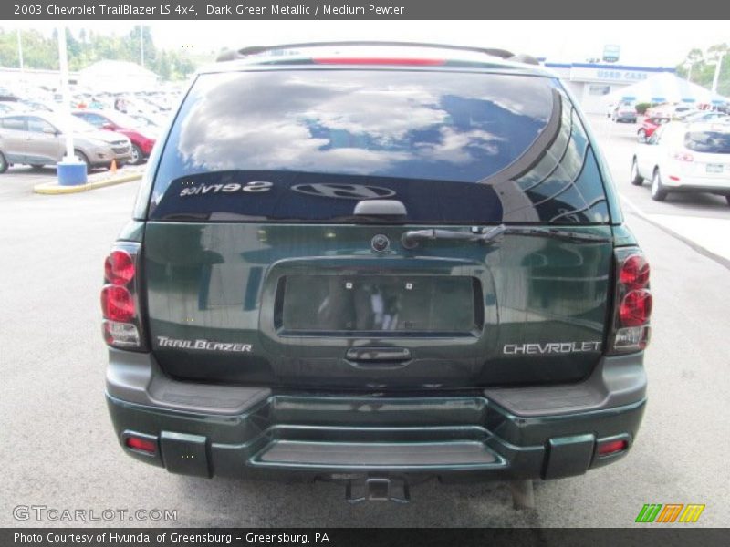 Dark Green Metallic / Medium Pewter 2003 Chevrolet TrailBlazer LS 4x4