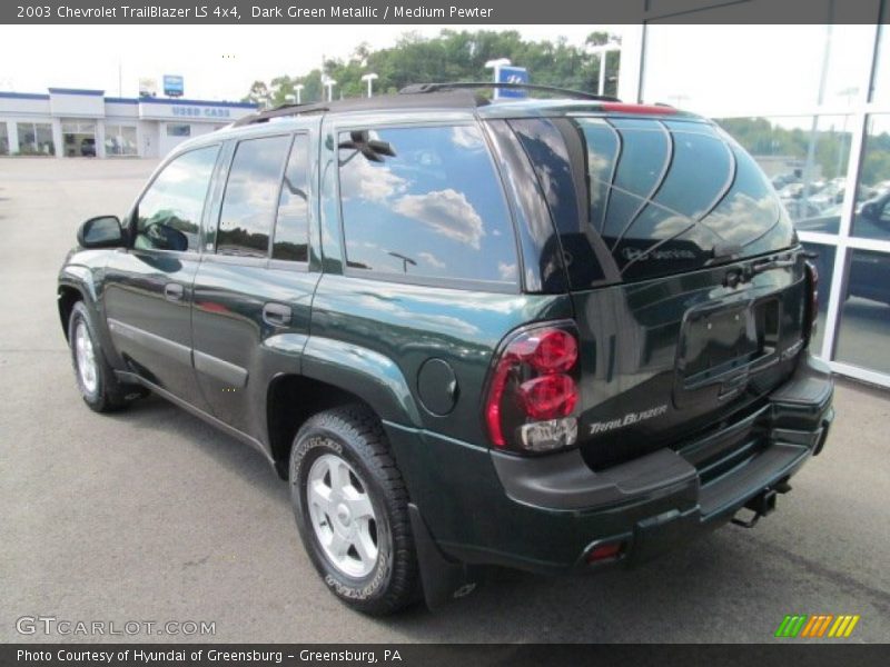 Dark Green Metallic / Medium Pewter 2003 Chevrolet TrailBlazer LS 4x4