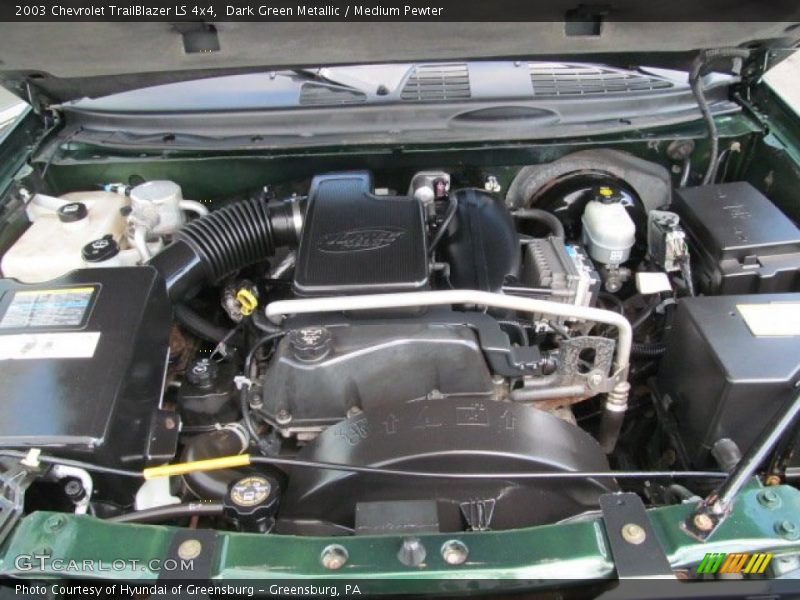 Dark Green Metallic / Medium Pewter 2003 Chevrolet TrailBlazer LS 4x4