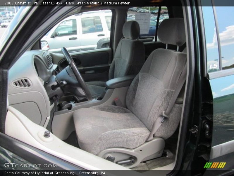 Dark Green Metallic / Medium Pewter 2003 Chevrolet TrailBlazer LS 4x4
