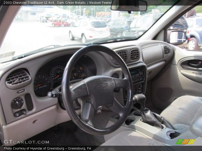 Dark Green Metallic / Medium Pewter 2003 Chevrolet TrailBlazer LS 4x4