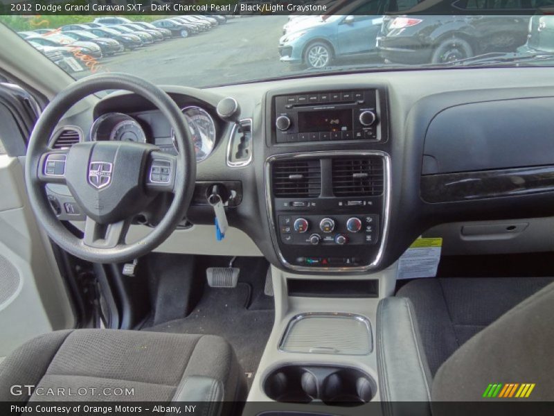Dark Charcoal Pearl / Black/Light Graystone 2012 Dodge Grand Caravan SXT