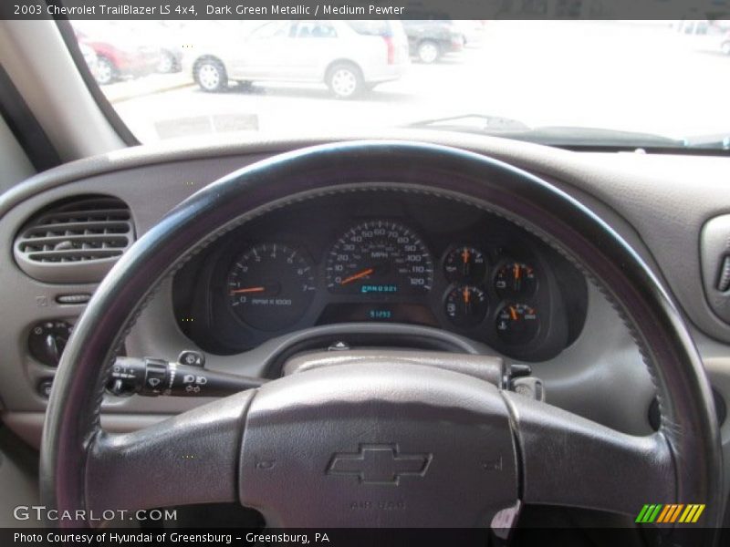 Dark Green Metallic / Medium Pewter 2003 Chevrolet TrailBlazer LS 4x4