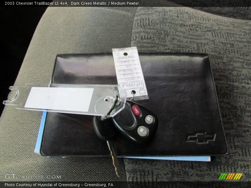 Dark Green Metallic / Medium Pewter 2003 Chevrolet TrailBlazer LS 4x4