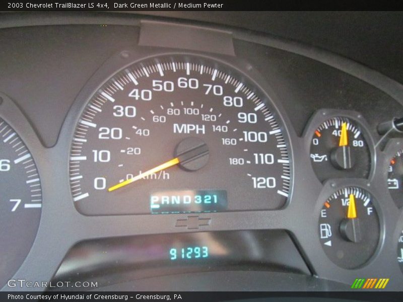 Dark Green Metallic / Medium Pewter 2003 Chevrolet TrailBlazer LS 4x4