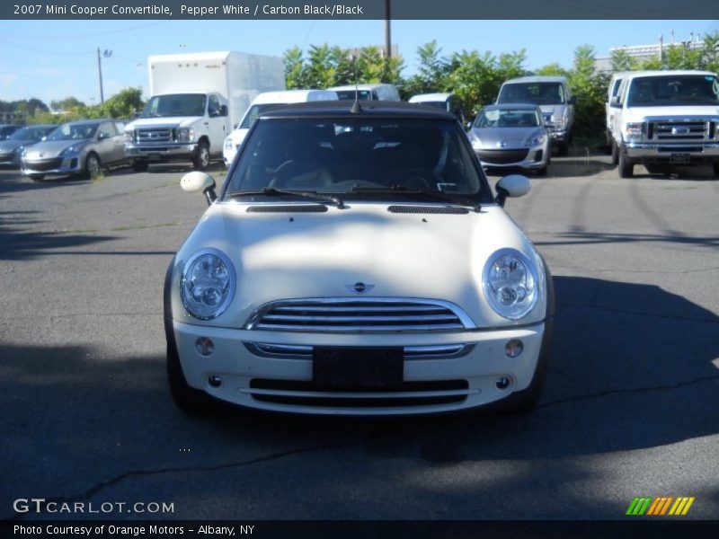 Pepper White / Carbon Black/Black 2007 Mini Cooper Convertible