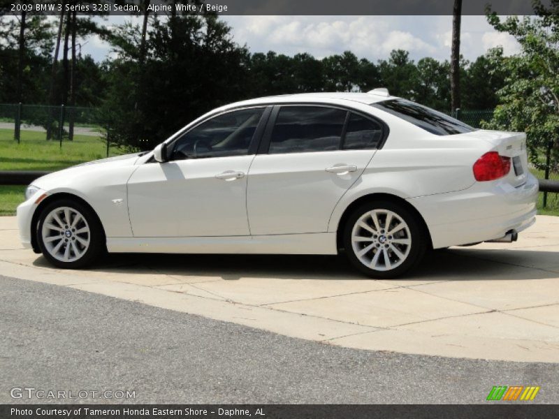 Alpine White / Beige 2009 BMW 3 Series 328i Sedan