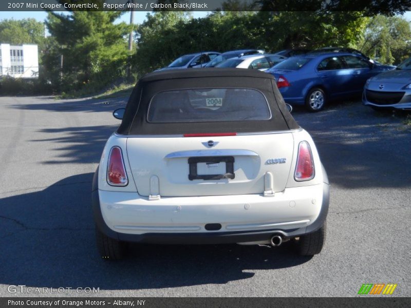 Pepper White / Carbon Black/Black 2007 Mini Cooper Convertible