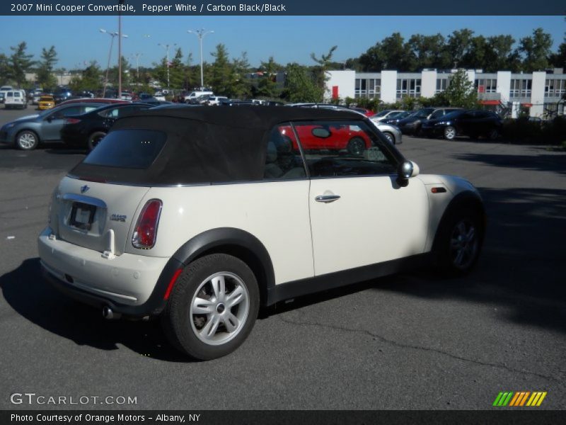Pepper White / Carbon Black/Black 2007 Mini Cooper Convertible