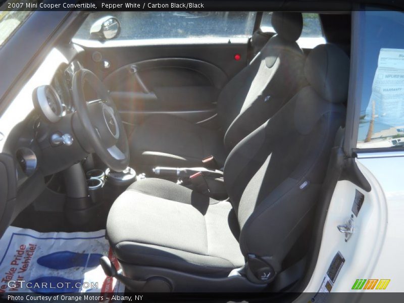Pepper White / Carbon Black/Black 2007 Mini Cooper Convertible