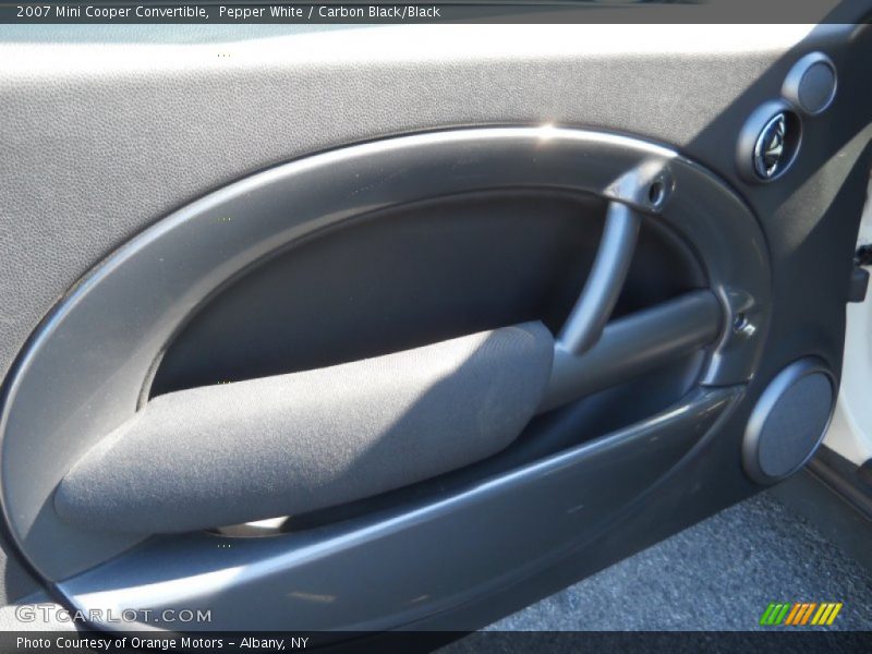 Pepper White / Carbon Black/Black 2007 Mini Cooper Convertible