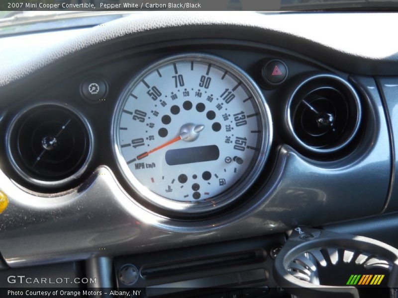 Pepper White / Carbon Black/Black 2007 Mini Cooper Convertible