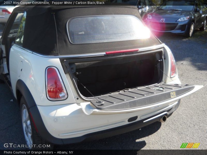 Pepper White / Carbon Black/Black 2007 Mini Cooper Convertible