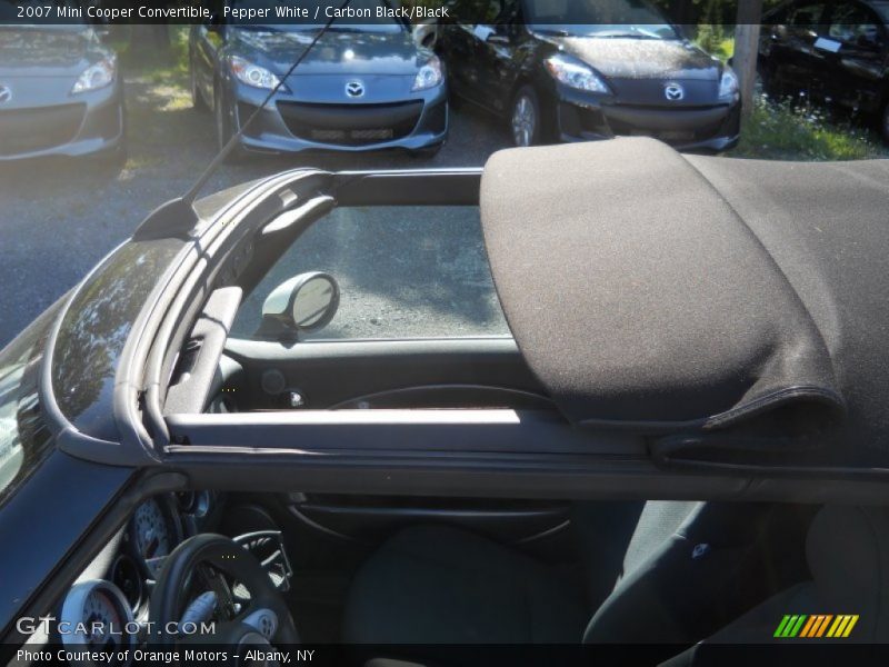 Pepper White / Carbon Black/Black 2007 Mini Cooper Convertible