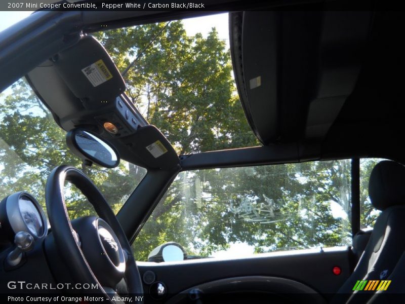 Pepper White / Carbon Black/Black 2007 Mini Cooper Convertible