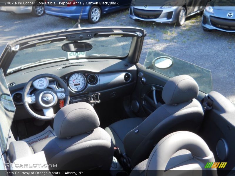 Pepper White / Carbon Black/Black 2007 Mini Cooper Convertible