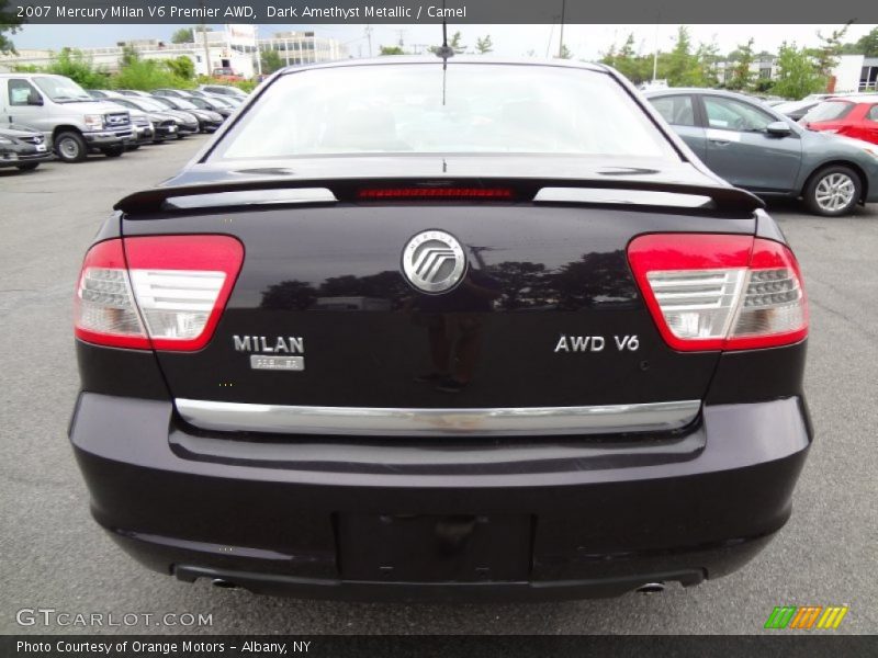 Dark Amethyst Metallic / Camel 2007 Mercury Milan V6 Premier AWD