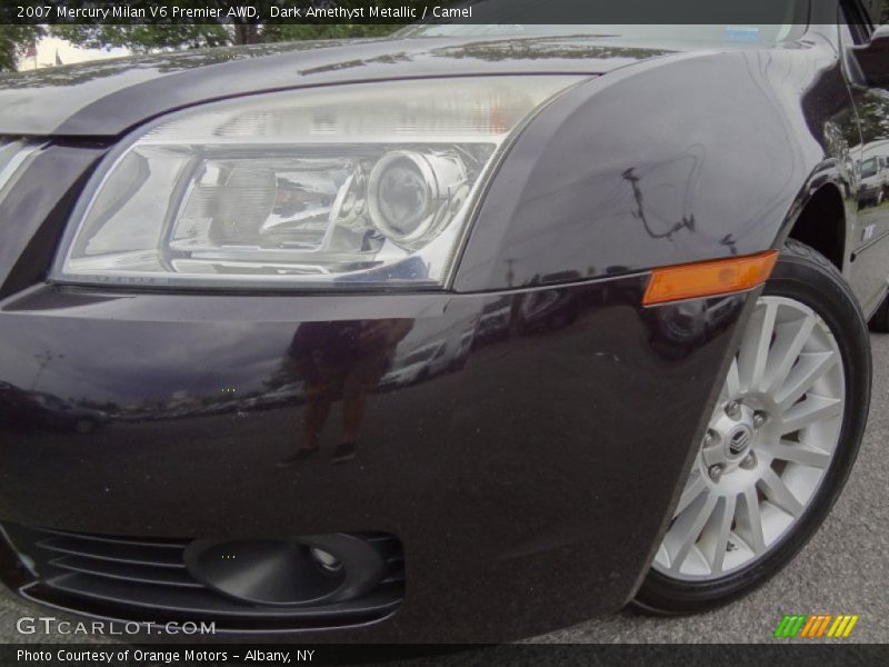 Dark Amethyst Metallic / Camel 2007 Mercury Milan V6 Premier AWD