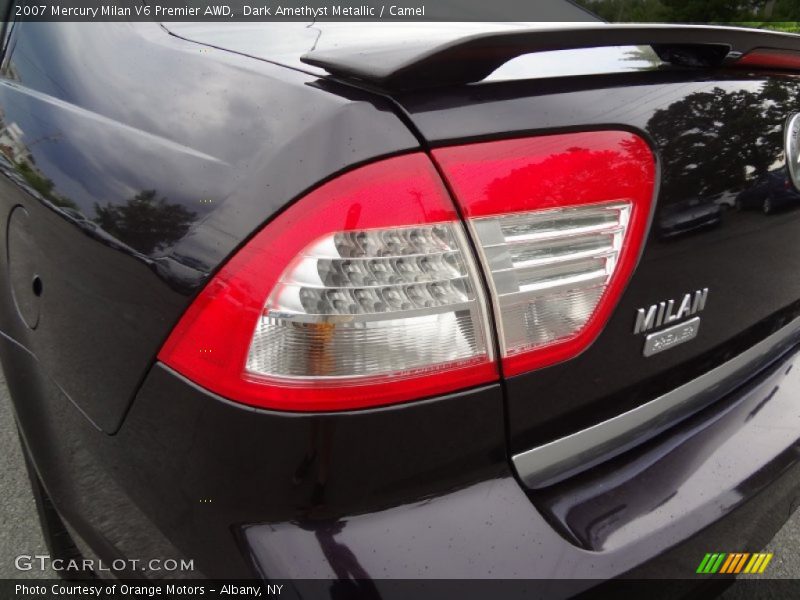 Dark Amethyst Metallic / Camel 2007 Mercury Milan V6 Premier AWD