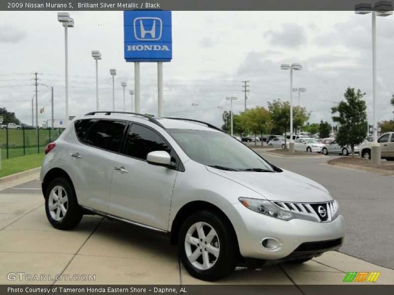 Brilliant Silver Metallic / Black 2009 Nissan Murano S