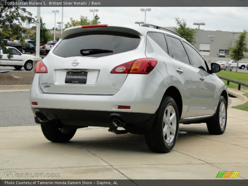 Brilliant Silver Metallic / Black 2009 Nissan Murano S