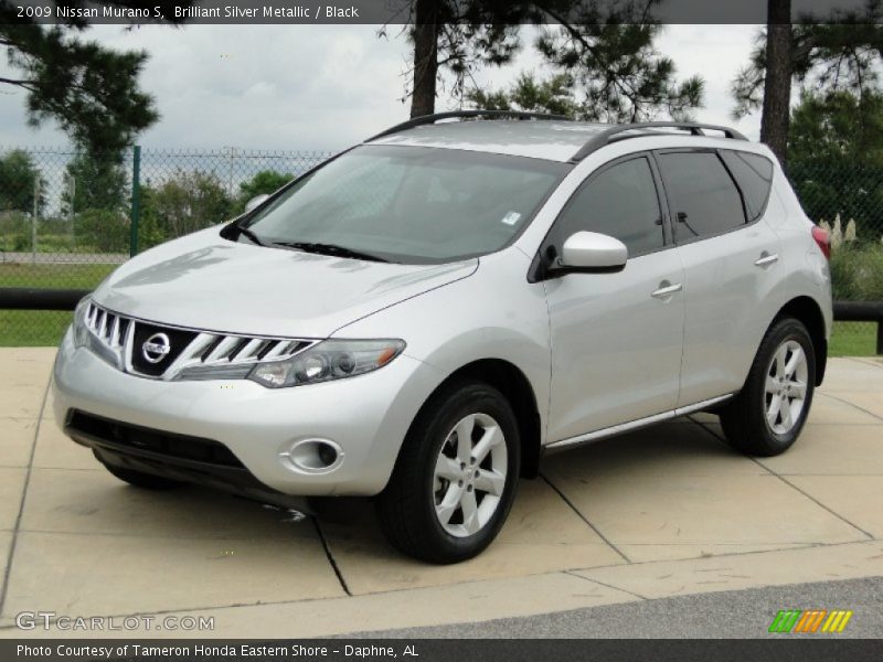 Brilliant Silver Metallic / Black 2009 Nissan Murano S