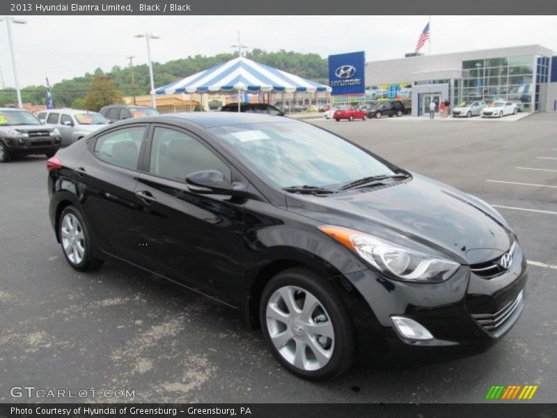 Black / Black 2013 Hyundai Elantra Limited