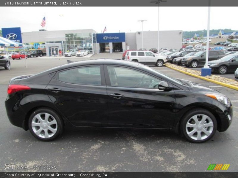 Black / Black 2013 Hyundai Elantra Limited