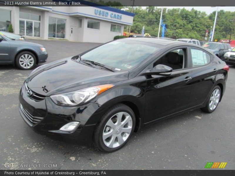 Black / Black 2013 Hyundai Elantra Limited