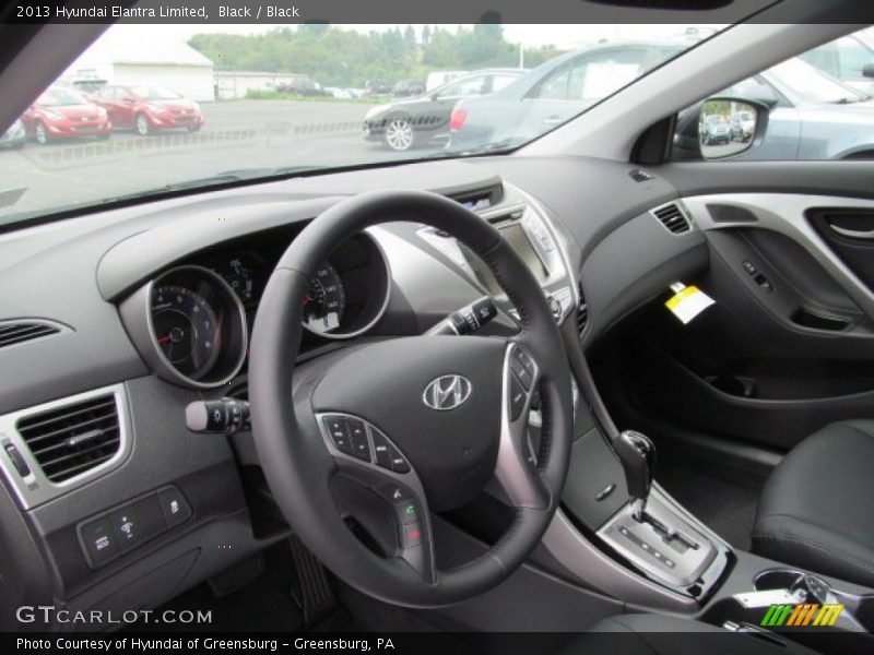 Black / Black 2013 Hyundai Elantra Limited
