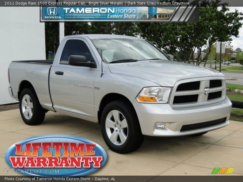 Bright Silver Metallic / Dark Slate Gray/Medium Graystone 2011 Dodge Ram 1500 Express Regular Cab