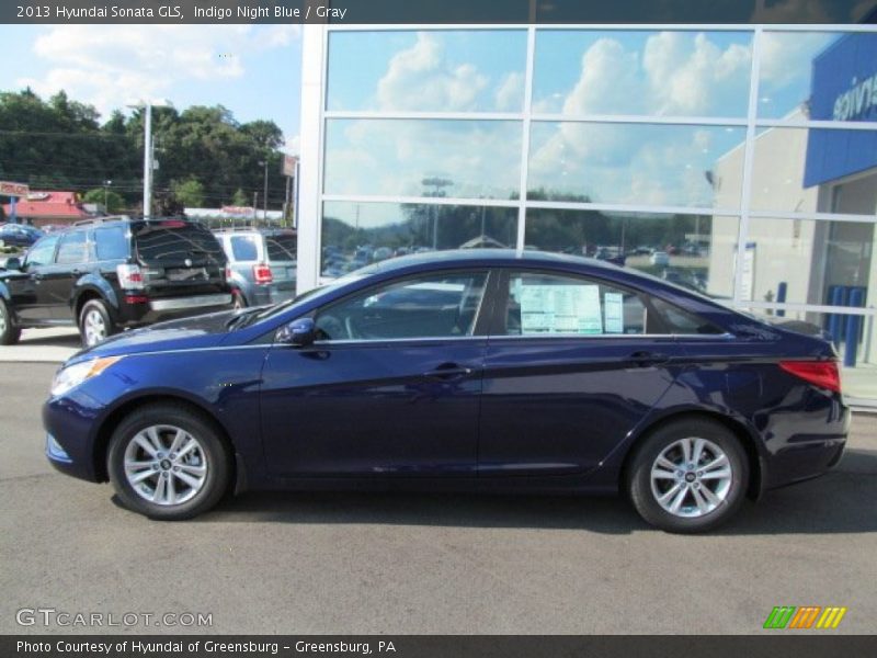 Indigo Night Blue / Gray 2013 Hyundai Sonata GLS
