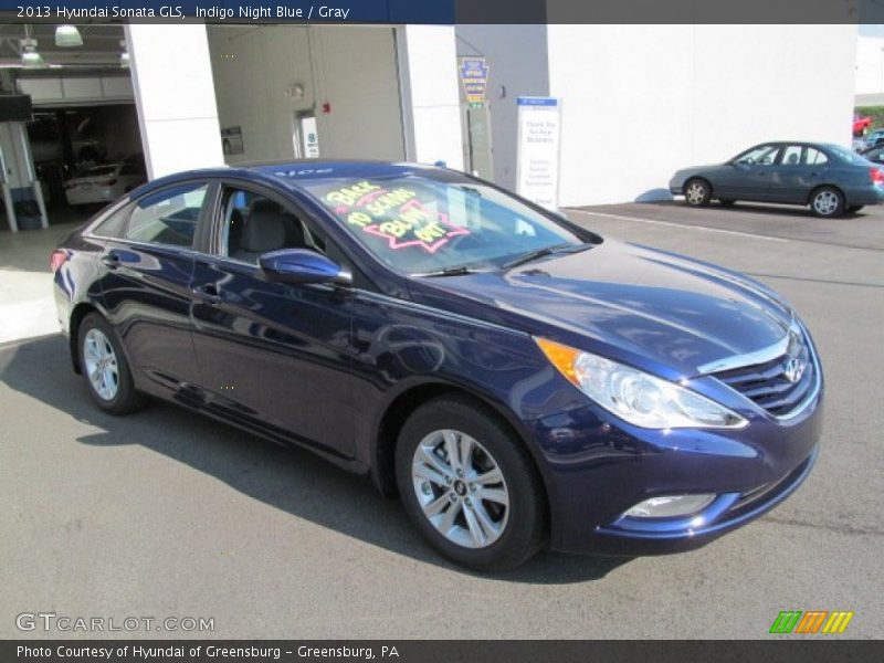 Indigo Night Blue / Gray 2013 Hyundai Sonata GLS