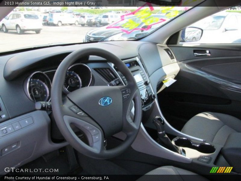 Indigo Night Blue / Gray 2013 Hyundai Sonata GLS