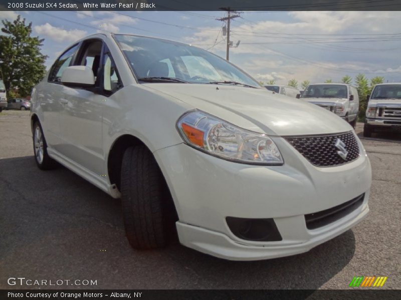 White Water Pearl / Black 2008 Suzuki SX4 Sedan