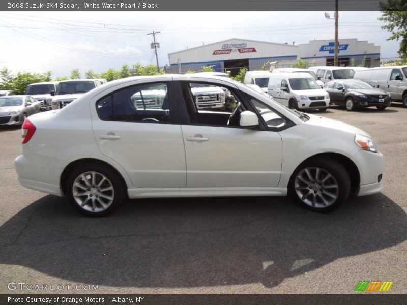 White Water Pearl / Black 2008 Suzuki SX4 Sedan