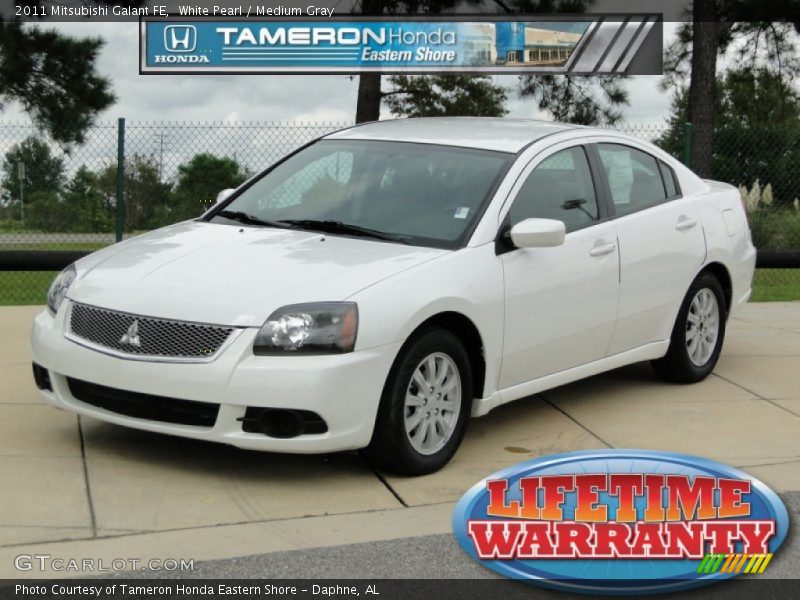 White Pearl / Medium Gray 2011 Mitsubishi Galant FE