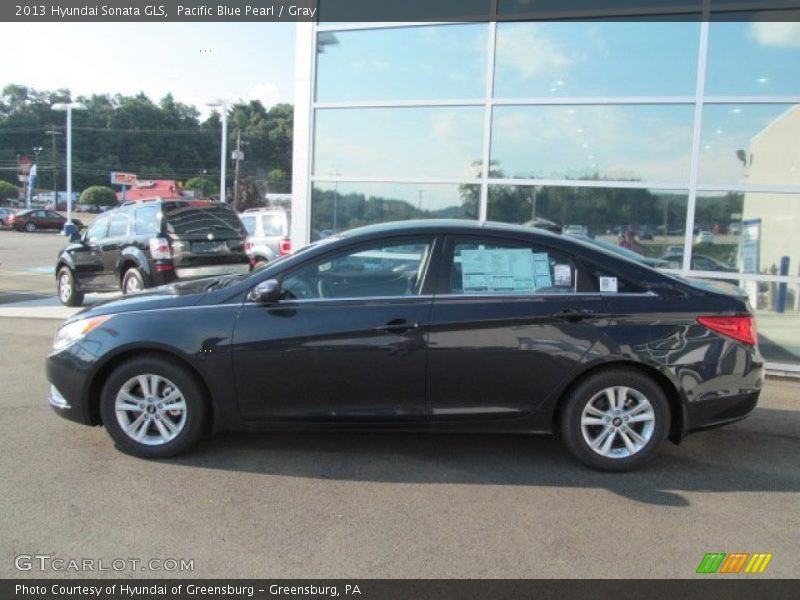 Pacific Blue Pearl / Gray 2013 Hyundai Sonata GLS