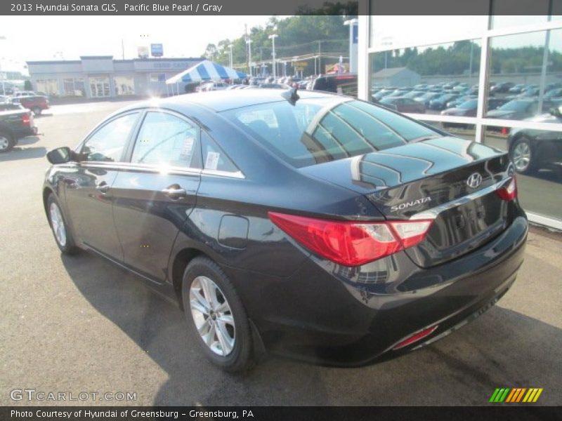 Pacific Blue Pearl / Gray 2013 Hyundai Sonata GLS
