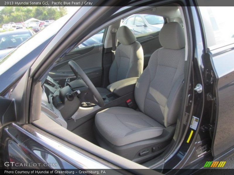 Pacific Blue Pearl / Gray 2013 Hyundai Sonata GLS