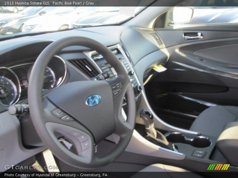 Pacific Blue Pearl / Gray 2013 Hyundai Sonata GLS