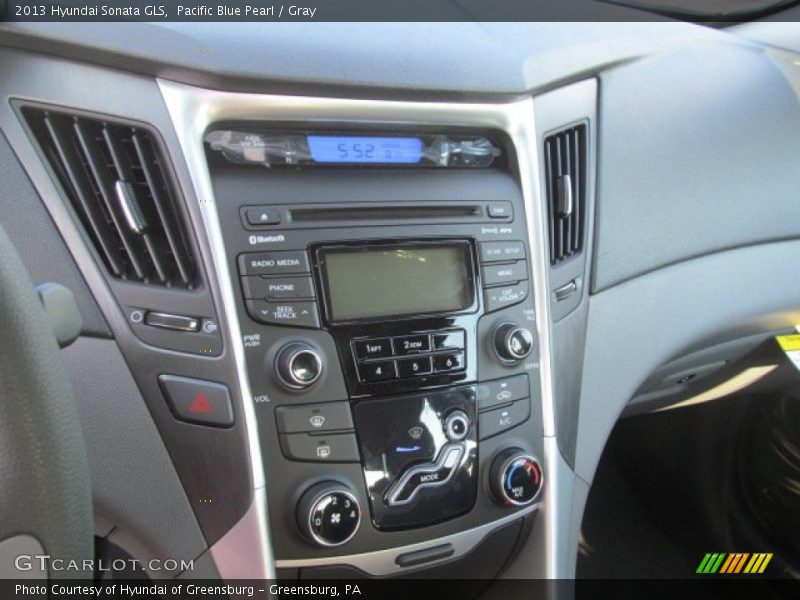 Pacific Blue Pearl / Gray 2013 Hyundai Sonata GLS