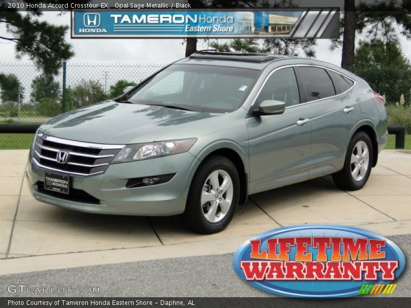 Opal Sage Metallic / Black 2010 Honda Accord Crosstour EX