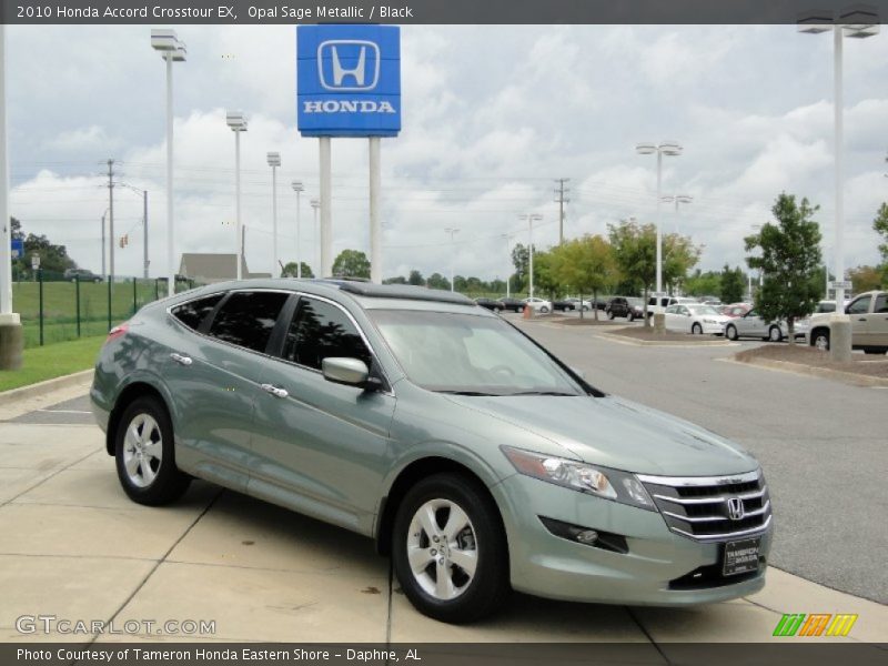 Opal Sage Metallic / Black 2010 Honda Accord Crosstour EX