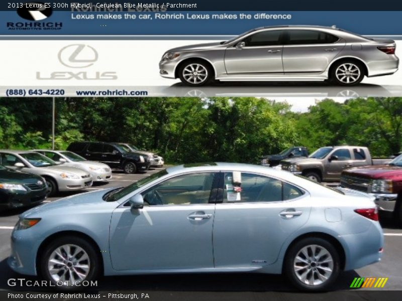Cerulean Blue Metallic / Parchment 2013 Lexus ES 300h Hybrid
