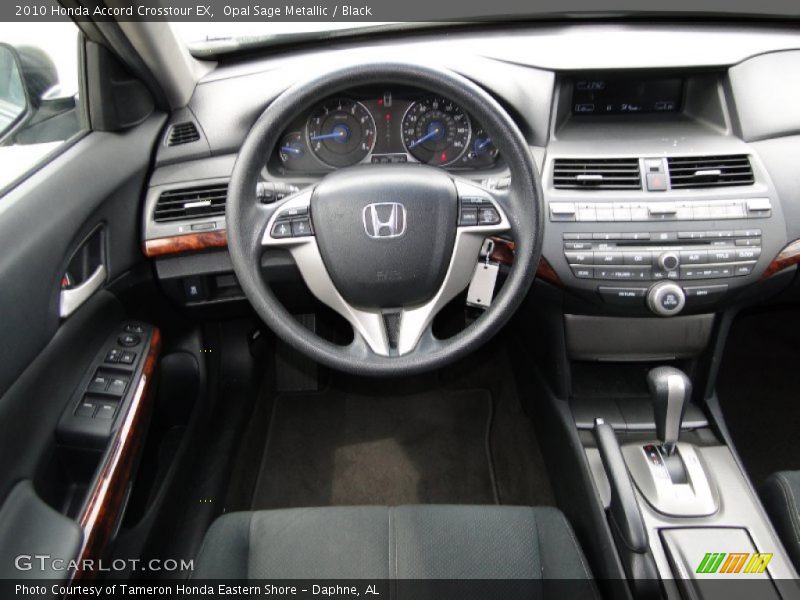 Opal Sage Metallic / Black 2010 Honda Accord Crosstour EX