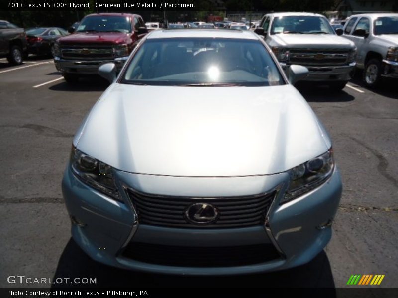 Cerulean Blue Metallic / Parchment 2013 Lexus ES 300h Hybrid