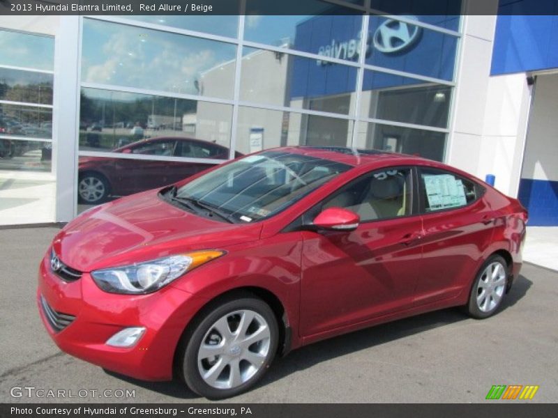 Red Allure / Beige 2013 Hyundai Elantra Limited